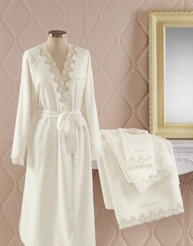 Халат махровый Blumarine Delia бежевый