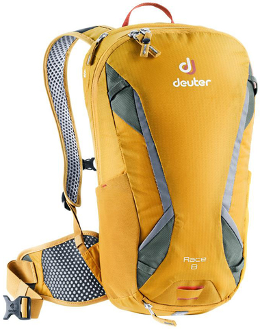 Картинка рюкзак велосипедный Deuter Race 8 Curry/Ivy - 1