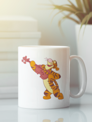 Кружка с рисунком из мультфильма Винни-Пух, Тигра (Winnie the Pooh) белая 006