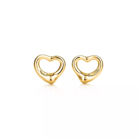 Серьги из жёлтого золота 18k, Tiffany💝 Open heart, Elsa Peretti. Единственные в наличии