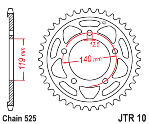 Звезда ведомая JTR10 44