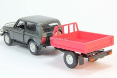 VAZ-21213 Niva Lada with trailer Bison (grey metallic) Agat Mossar Tantal 1:43