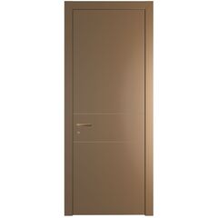 Межкомнатная дверь 45PWB перламутр золото с латунным молдингом