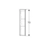 Зеркальный шкаф Geberit Option Plus с подсветкой, три двери: B=90см, H=70см, T=17.2см, Тип штекера=CEE 7/16, с зеркальным покрытием снаружи, с зеркальным покрытием внутри и снаружи