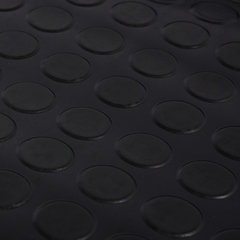 Коврик-дорожка против скольжения Пятачки, резиновый, черный, 3 мм, 1*10 м