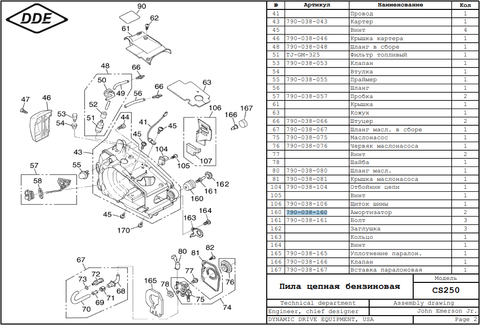 Амортизатор DDE CS250/2512