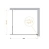 BelBagno KRAFT-L-1-120-C-NERO KRAFT-L-1-120-C-NERO Душевая перегородка с односторонним входом, стекло прозрачное, профиль чёрный, 1200x1950 мм