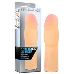 Телесная насадка-удлинитель на пенис PERFORMANCE 1.5INCH COCK XTENDER - 16 см. - 