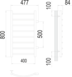 Полотенцесушитель Terminus Классик П8 400х800 бп500