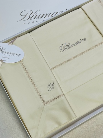 Постельное белье 2 спальное евро Blumarine Blunotte Avorio 1638