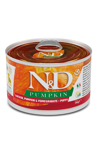 Farmina N&D Pumpkin консервы для щенков мелких пород (курица, тыква, гранат) 140 г