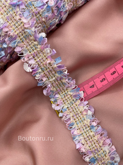 Тесьма сиреневая (фиолетовая) с золотым люрексом