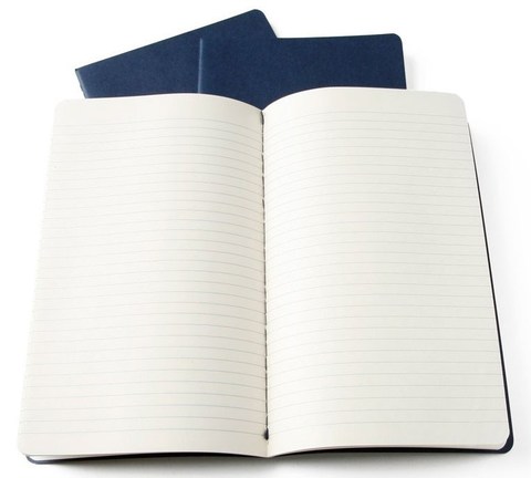 Набор 3 блокнота Moleskine Cahier Journal XL, цвет синий индиго, в линейку