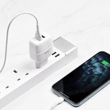 Комплект СЗУ (адаптер на 2 USB + кабель USB на Lightning) Hoco C77A (Белый) Сетевое зарядное устройство