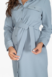 Платье для беременных 15070 голубой туман