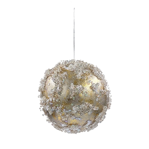 Шар 10см ChristmasDeLuxe premium collection платиновый