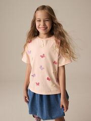 Футболка для девочки Next E44-404, Персиковый