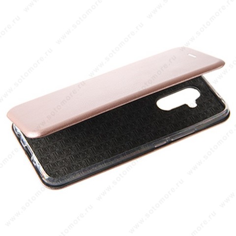 Чехол-книжка для Huawei Mate 20 Lite - book case книжка розовое золото