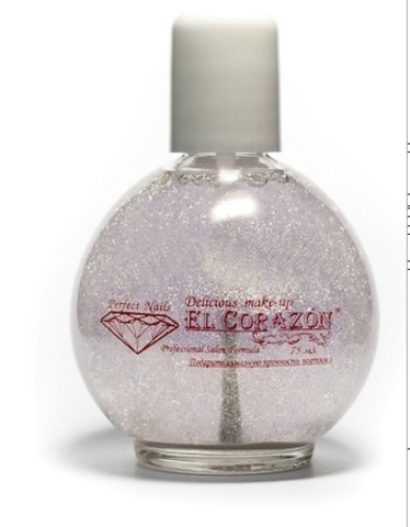 El Corazon Лак-арт-Топ 75мл 421/ 1 голографические серебряные блёстки