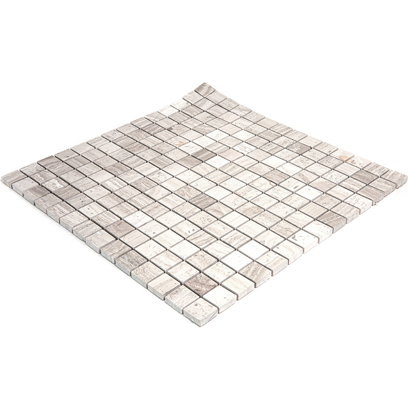 7M032-20P Мозаичная плитка из мрамора Natural Adriatica серый светлый квадрат глянцевый