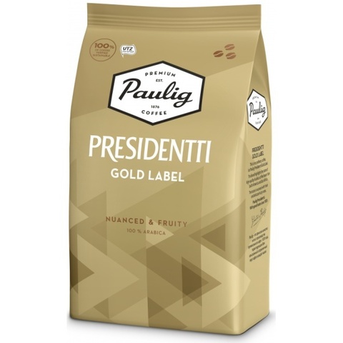 купить Кофе в зернах Paulig Presidentti Gold Label, 1 кг (Паулиг)