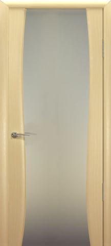 Дверь Буревестник-2 стекло белое (беленый дуб, остекленная шпонированная), фабрика Океан
