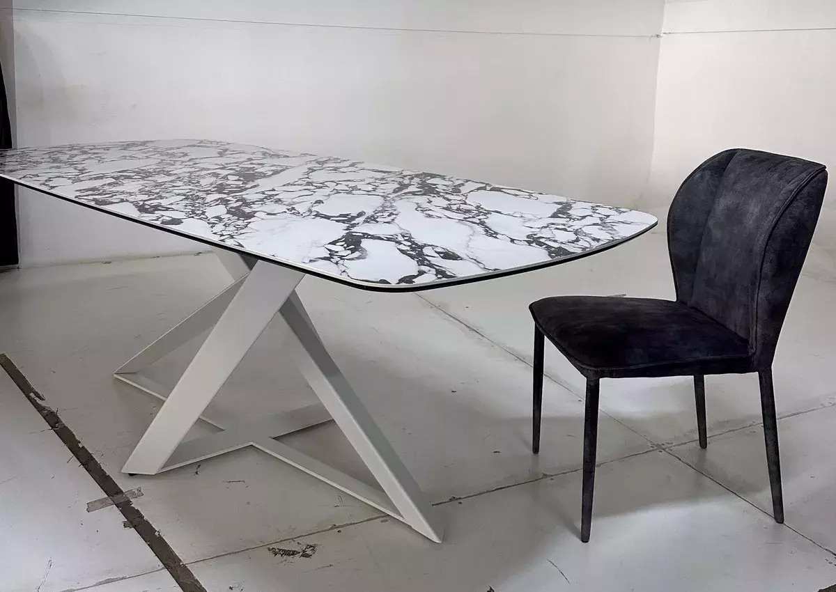 Стол VICENZA 220 BULGARI WHITE, керамика / белый, DISAUR