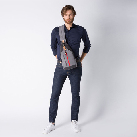 Сумка Piquadro Blade CA4536BL/GR серый натур.кожа/ткань