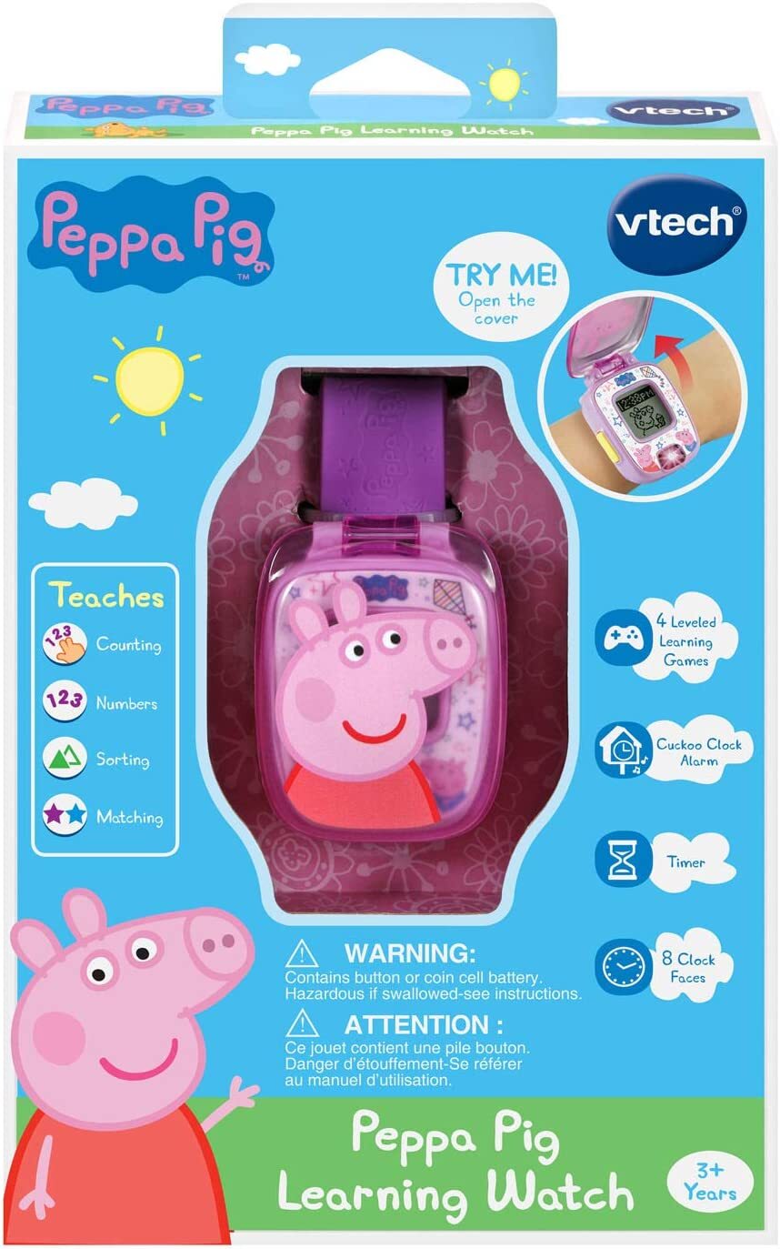 часы обучающие Свинка Пеппа: купить детские часы VTech Peppa Pig в интернет  магазине Toyszone.ru