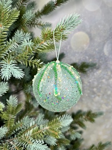 Шар 10см ChristmasDeLuxe premium collection зеленый