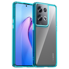 Чехол с мягкими боковыми рамками бирюзового цвета для OPPO Reno 8 Pro+ 5G Китайская версия, мягкий отклик кнопок