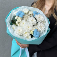 Букет цветов Снежное утро