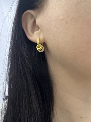 Серьги-конго style by CELINE с подвесками колечками с цветной эмалью