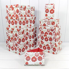 
          Коробка 34 х 26 х 15.3 см Набор 10 шт "Новый год" (Белый)