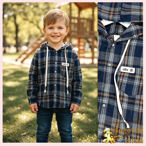 Рубашка с капюшоном м (4-8) 251204-W2035