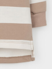 джемпер  для мальчика  КР 302911/темно-бежевый,полоска к636