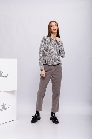 Marc Cain Брюки - слаксы из эластичного вельвета