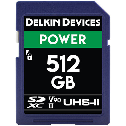 Карта памяти Delkin Devices 512GB SDXC Power UHS-II 300/250 MB/s V90