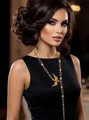 Колье - пояс (цепочка) длинное ПТИЦА (Голубь Мира) в стиле Schiaparelli