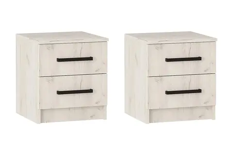 Комплект прикроватных тумб Фиеста дуб крафт белый