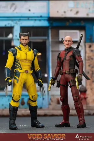 Фигурки Дэдпул и Росомаха из фильма Deadpool & Wolverine 1/12