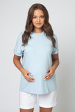 Футболка для беременных 13759 небесно-голубой