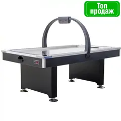 Аэрохоккей «BLACK DIAMOND» 7 ф (214 х 122 х 79 см, черный) стальное поле