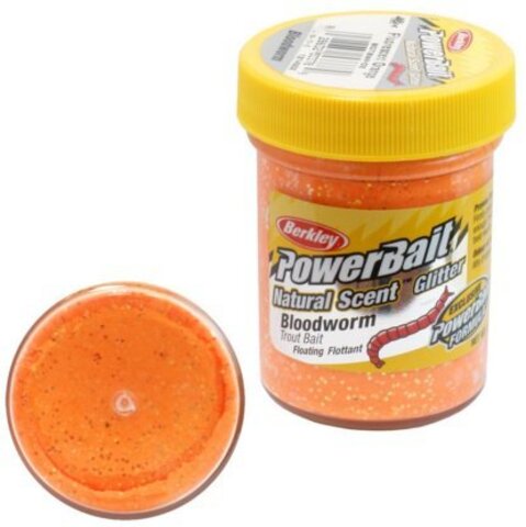 Паста форелевая Berkley 50 г Bloodworm Fluo Orange (оранжевый с блеском)