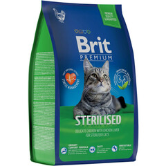 Brit Premium Cat Sterilized Chicken сухой корм для взрослых стерилизованных кошек (курица) 800 г