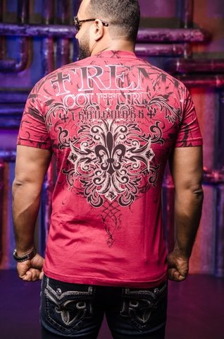 Xtreme Couture | Футболка мужская LIBERTARIAN X1808I от Affliction спина на модели