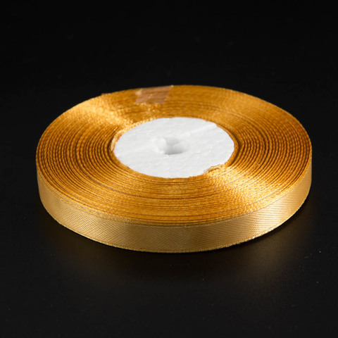 Лента атласная Золотая (157) 10 мм, 30 метров