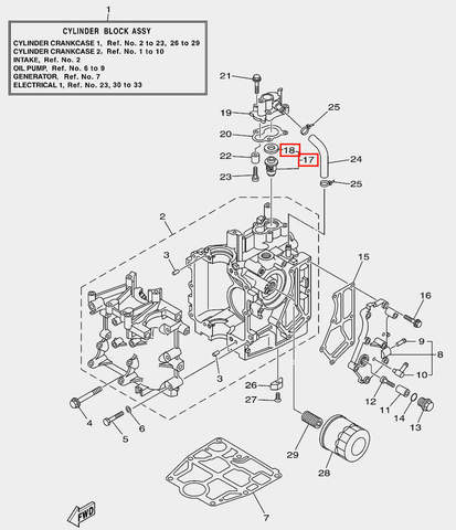 Термостат для лодочного мотора F20 Sea-PRO