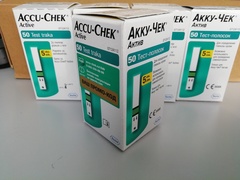 Тест-полоски Акку-Чек Актив №50 и №100 Roche Diabetes Care GmbH, Германия