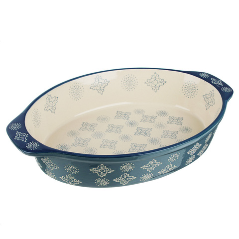 Baking dish oval 31x20.5cm, ceramic heat-resist.